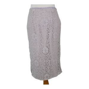 Burberry London Lace Pencil Skirt Light Purple Spring Easter Women 6